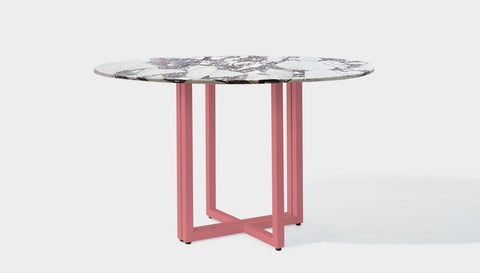 reddie-raw round 120dia x 75 H *cm / Stone~Calacatta Viola / Metal~Pink Suzy Table Round - Marble