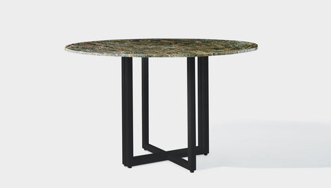 reddie-raw round 120dia x 75 H *cm / Stone~Forest Green / Metal~Black Suzy Table Round - Marble