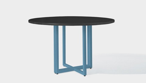 reddie-raw round 120dia x 75 H *cm / Wood Teak~Black / Metal~Blue Suzy Table Round - Wood