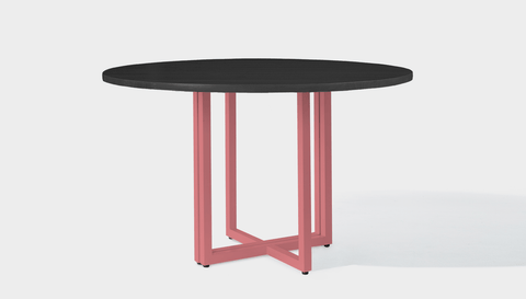 reddie-raw round 120dia x 75 H *cm / Wood Teak~Black / Metal~Pink Suzy Table Round - Wood