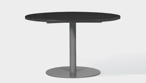 reddie-raw round 120dia x 75H *cm / Wood Teak~Black / Metal~Grey Bob Pedestal Table - Wood