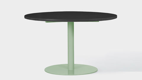 reddie-raw round 120dia x 75H *cm / Wood Teak~Black / Metal~Mint Bob Pedestal Table - Wood