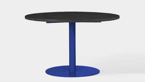 reddie-raw round 120dia x 75H *cm / Wood Teak~Black / Metal~Navy Bob Pedestal Table - Wood