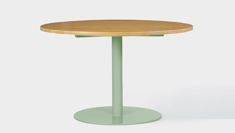 reddie-raw round 120dia x 75H *cm / Wood Teak~Oak / Metal~Mint Bob Pedestal Table - Wood