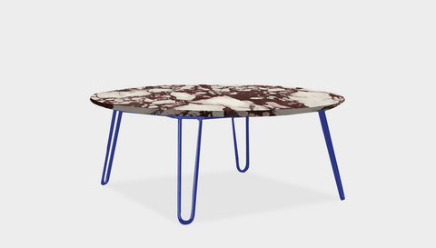 reddie-raw round coffee table 90dia x 35H *cm / Stone~Calacatta Viola / Metal~Navy Willy Coffee Table Round
