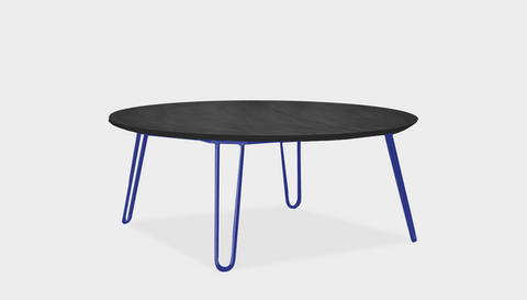 reddie-raw round coffee table 90dia x 35H *cm / Wood Teak~Black / Metal~Navy Willy Coffee Table Round