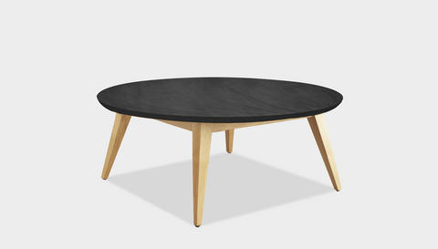 reddie-raw round coffee table 90dia x 35H *cm / Wood Teak~Black / Wood Teak~Oak Vinny Coffee Table Round