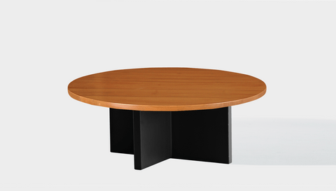 reddie-raw round coffee table 90dia x 35H *cm / Wood Teak~Natural / Metal~Black Bob Coffee Table Round