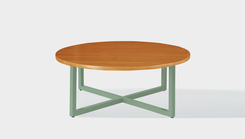 reddie-raw round coffee table 90dia x 35H *cm / Wood Teak~Natural / Metal~Mint Suzy Coffee Table Round