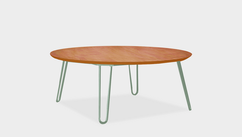 reddie-raw round coffee table 90dia x 35H *cm / Wood Teak~Natural / Metal~Mint Willy Coffee Table Round