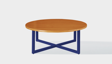 reddie-raw round coffee table 90dia x 35H *cm / Wood Teak~Natural / Metal~Navy Suzy Coffee Table Round