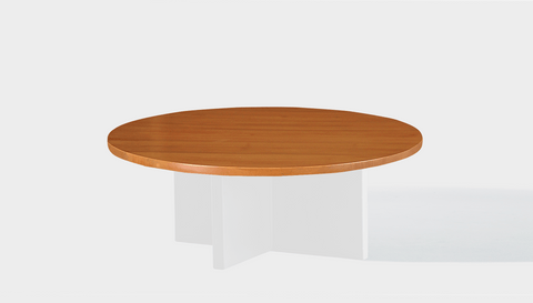 reddie-raw round coffee table 90dia x 35H *cm / Wood Teak~Natural / Metal~White Bob Coffee Table Round