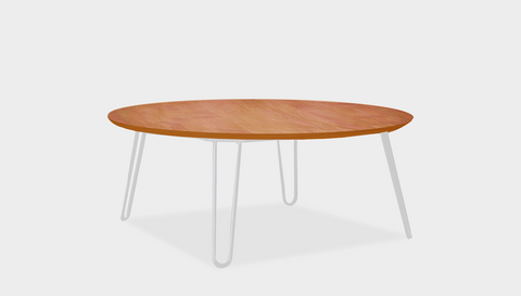reddie-raw round coffee table 90dia x 35H *cm / Wood Teak~Natural / Metal~White Willy Coffee Table Round