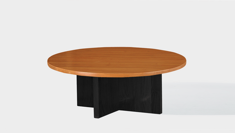 reddie-raw round coffee table 90dia x 35H *cm / Wood Teak~Natural / Wood Teak~Black Bob Coffee Table Round