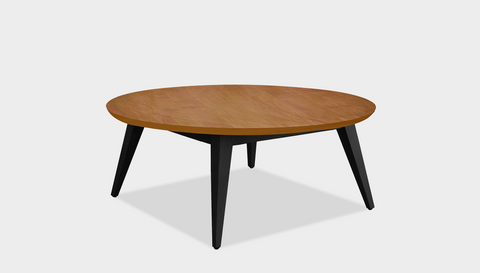 reddie-raw round coffee table 90dia x 35H *cm / Wood Teak~Natural / Wood Teak~Black Vinny Coffee Table Round