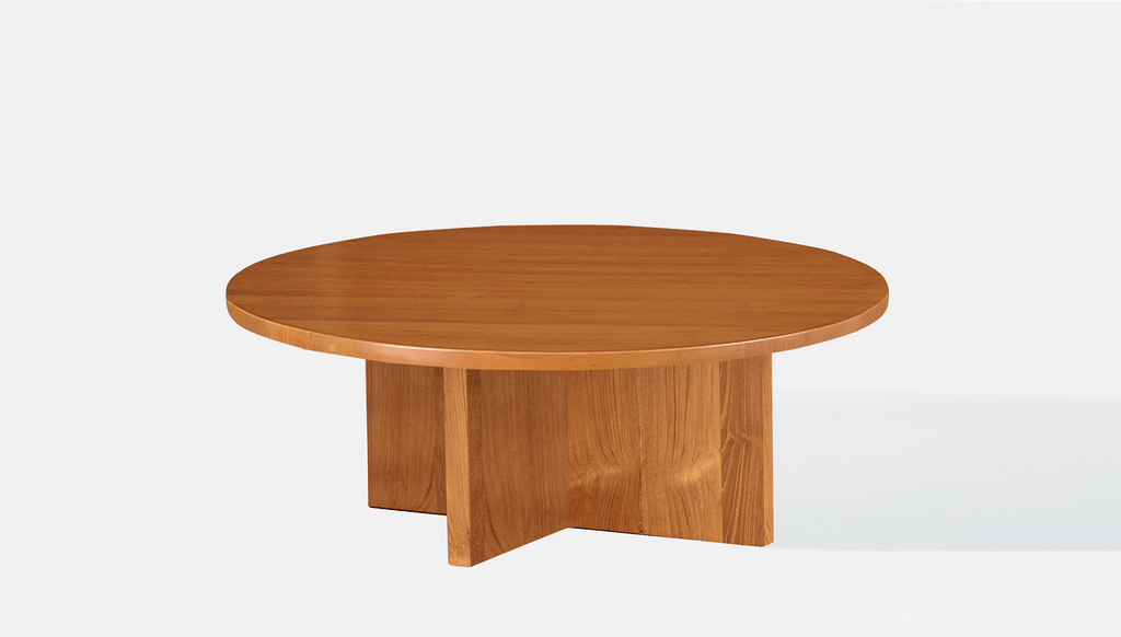 reddie-raw round coffee table 90dia x 35H *cm / Wood Teak~Natural / Wood Teak~Natural Bob Coffee Table Round