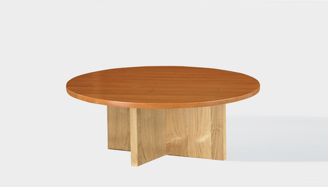 reddie-raw round coffee table 90dia x 35H *cm / Wood Teak~Natural / Wood Teak~Oak Bob Coffee Table Round