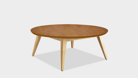 reddie-raw round coffee table 90dia x 35H *cm / Wood Teak~Natural / Wood Teak~Oak Vinny Coffee Table Round