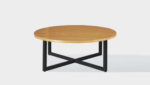reddie-raw round coffee table 90dia x 35H *cm / Wood Teak~Oak / Metal~Black Suzy Coffee Table Round