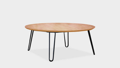 reddie-raw round coffee table 90dia x 35H *cm / Wood Teak~Oak / Metal~Black Willy Coffee Table Round