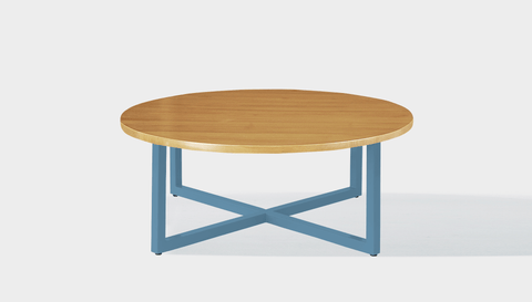 reddie-raw round coffee table 90dia x 35H *cm / Wood Teak~Oak / Metal~Blue Suzy Coffee Table Round