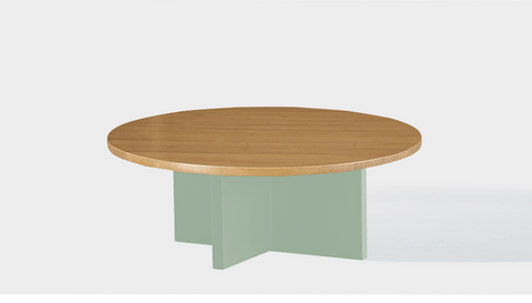 reddie-raw round coffee table 90dia x 35H *cm / Wood Teak~Oak / Metal~Mint Bob Coffee Table Round