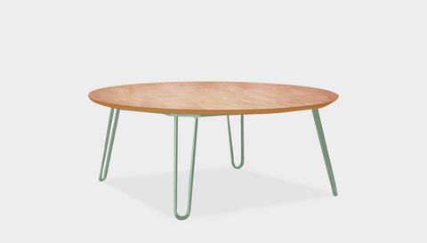 reddie-raw round coffee table 90dia x 35H *cm / Wood Teak~Oak / Metal~Mint Willy Coffee Table Round