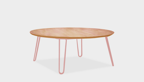 reddie-raw round coffee table 90dia x 35H *cm / Wood Teak~Oak / Metal~Pink Willy Coffee Table Round
