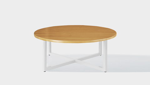 reddie-raw round coffee table 90dia x 35H *cm / Wood Teak~Oak / Metal~White Suzy Coffee Table Round