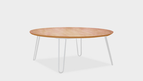 reddie-raw round coffee table 90dia x 35H *cm / Wood Teak~Oak / Metal~White Willy Coffee Table Round