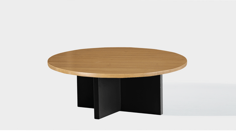 reddie-raw round coffee table 90dia x 35H *cm / Wood Teak~Oak / Wood Teak~Black Bob Coffee Table Round