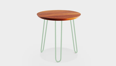 reddie-raw round side table 35dia x 45H *cm / Wood Teak~Natural / Metal~Mint Willy Side Table Round