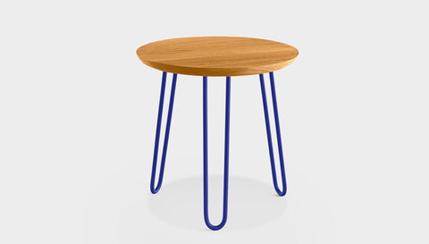 reddie-raw round side table 35dia x 45H *cm / Wood Teak~Oak / Metal~Navy Willy Side Table Round