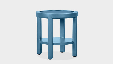 reddie-raw round side table 45 dia x 45 H (*cm) / No Stone / Lacquer~Blue Rita Side Table