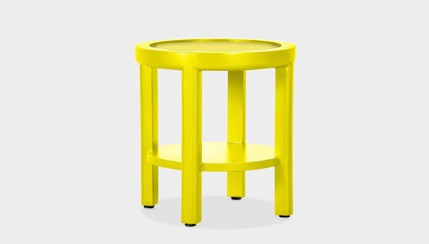 reddie-raw round side table 45 dia x 45 H (*cm) / No Stone / Lacquer~Yellow Rita Side Table