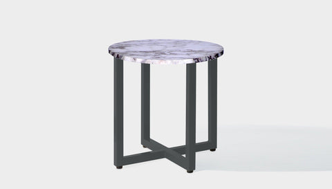 reddie-raw round side table 45dia x 45H *cm / Stone~Calacatta Viola / Metal~Grey Suzy Side Table Round