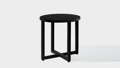 reddie-raw round side table 45dia x 45H *cm / Wood Teak~Black / Metal~Black Suzy Side Table Round