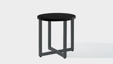 reddie-raw round side table 45dia x 45H *cm / Wood Teak~Black / Metal~Grey Suzy Side Table Round