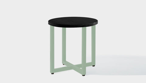 reddie-raw round side table 45dia x 45H *cm / Wood Teak~Black / Metal~Mint Suzy Side Table Round