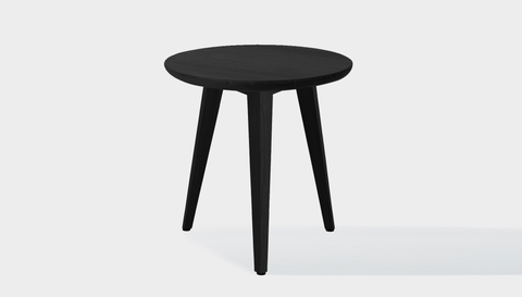 reddie-raw round side table 45dia x 45H *cm / Wood Teak~Black / Wood Teak~Black Vinny Side Table Round