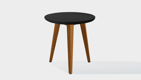 reddie-raw round side table 45dia x 45H *cm / Wood Teak~Black / Wood Teak~Natural Vinny Side Table Round