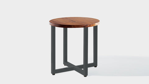 reddie-raw round side table 45dia x 45H *cm / Wood Teak~Natural / Metal~Grey Suzy Side Table Round