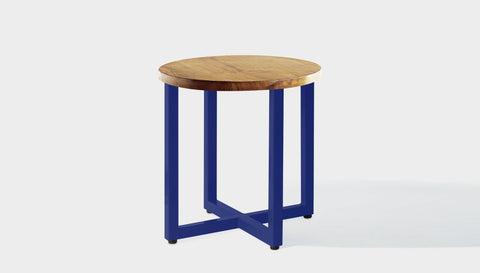 reddie-raw round side table 45dia x 45H *cm / Wood Teak~Oak / Metal~Navy Suzy Side Table Round