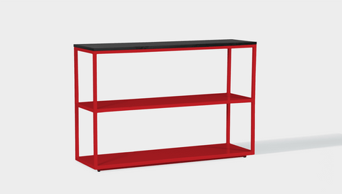 reddie-raw shelf 120W x 35D x 80H *cm / Wood Teak~Black / Metal~Red Suzy Shelf / Bookcase