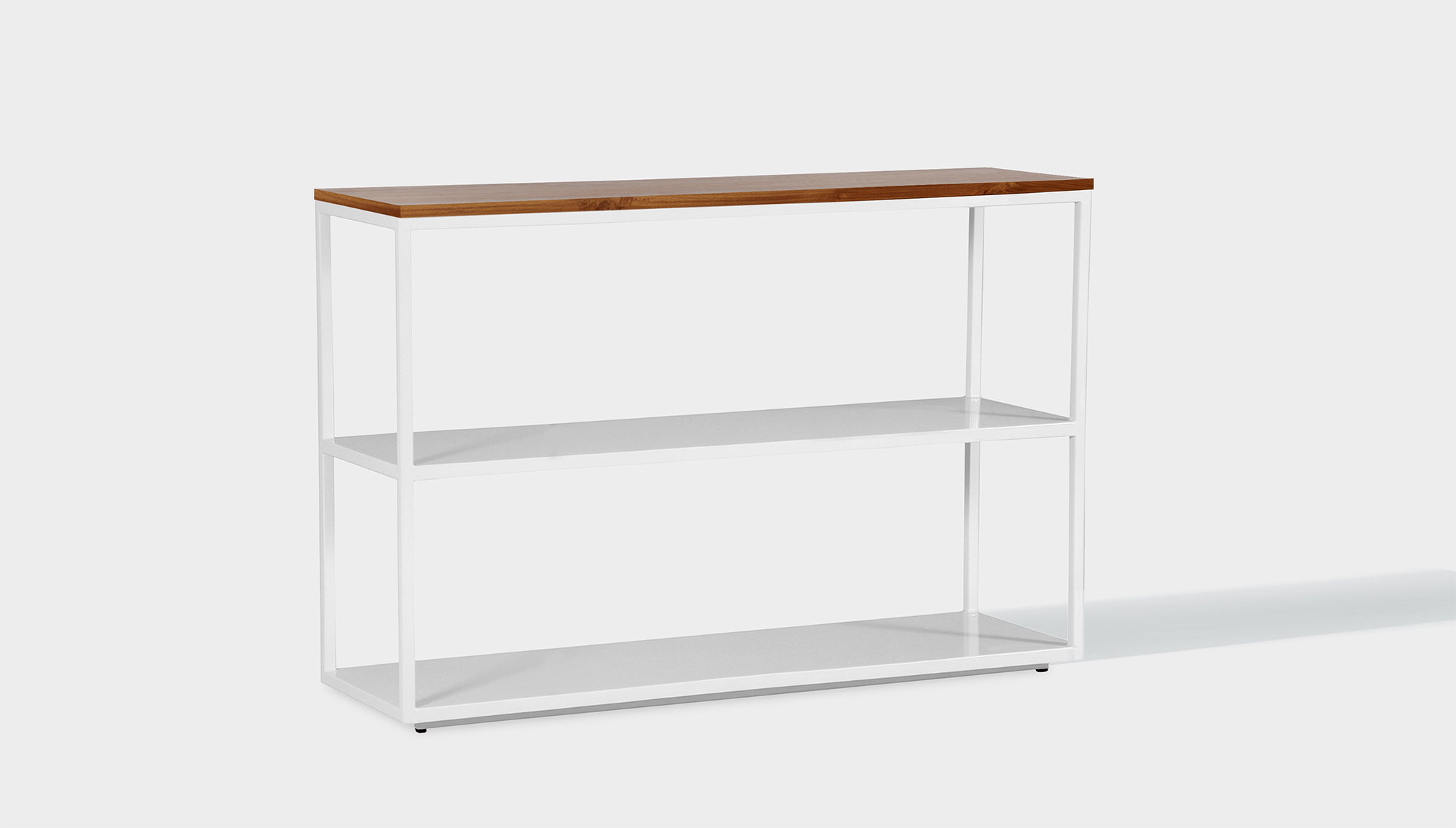 reddie-raw shelf 120W x 35D x 80H *cm / Wood Teak~Natural / Metal~White Suzy Shelf / Bookcase