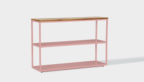 reddie-raw shelf 120W x 35D x 80H *cm / Wood Teak~Oak / Metal~Pink Suzy Shelf / Bookcase