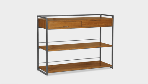 reddie-raw shelf 120W x 40D x 90H *cm / Wood Teak~Natural / Metal~Grey Suzy Console Unit