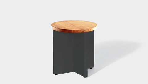 reddie-raw Side Table 45dia x 45H *cm / Wood Teak~Oak / Metal~Grey Bob Side Table Round