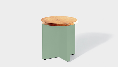 reddie-raw Side Table 45dia x 45H *cm / Wood Teak~Oak / Metal~Mint Bob Side Table Round
