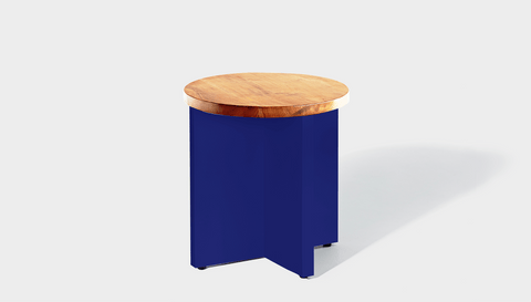 reddie-raw Side Table 45dia x 45H *cm / Wood Teak~Oak / Metal~Navy Bob Side Table Round